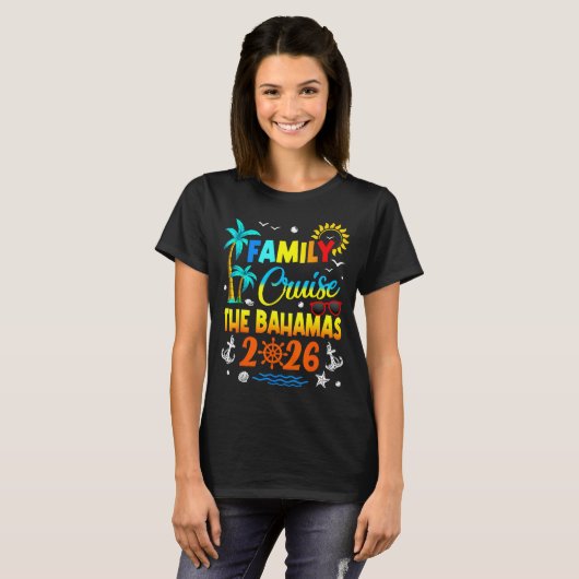 Family Cruise The Bahamas 2026 Summer Matching Vac T-Shirt (Vorne ganz)