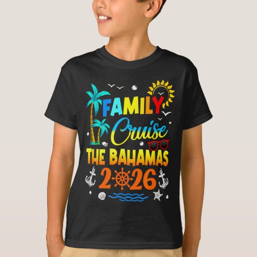 Family Cruise The Bahamas 2026 Summer Matching Vac T-Shirt (Vorderseite)