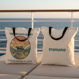 Family Cruise Tote Bag - Ocean Sunset Theme Tasche