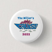 Family Cruise Word Art Custom Button (Vorderseite)