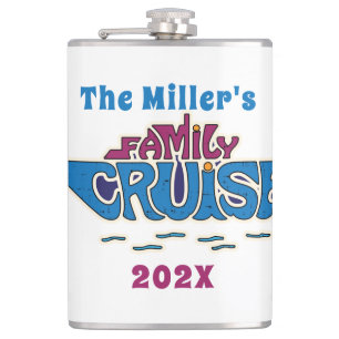 Family Cruise Word Art Custom Flachmann