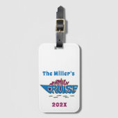 Family Cruise Word Art Custom Gepäckanhänger (Vorderseite Vertikal)