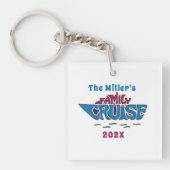 Family Cruise Word Art Custom Schlüsselanhänger (Vorderseite)