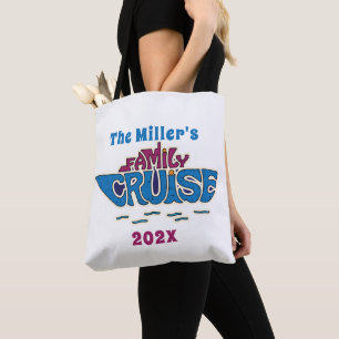 Family Cruise Word Art Custom Tasche