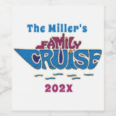 Family Cruise Word Art Custom Weinetikett (Einzelnes Label)