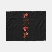 Family Dachshund Santa Sleigh Reindeer Snow Christ Fleecedecke (Vorderseite (Horizontal))