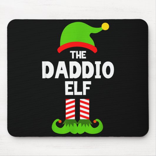 Family Daddio Elf Christmas Matching Pajama Funny Mousepad (Vorne)