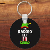 Family Daddio Elf Christmas Matching Pajama Funny  Schlüsselanhänger (Vorderseite)