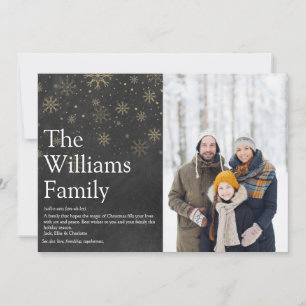 Family Definition Chalkboard Weihnachts-Foto Feiertagskarte