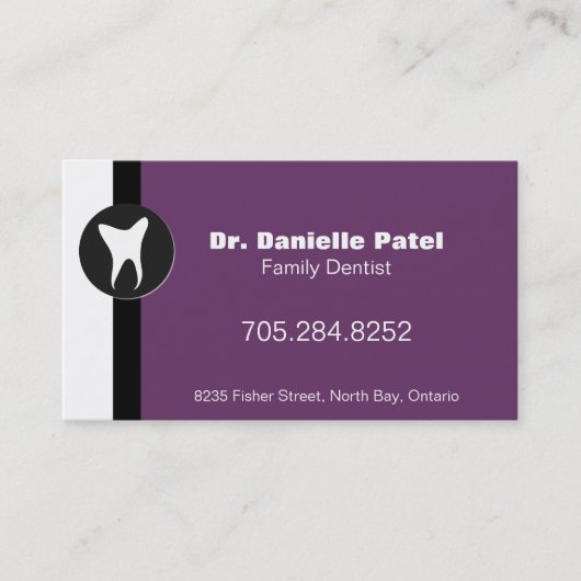 Family Dentist Business Card - Stand-Silhouette Visitenkarte (Vorderseite)