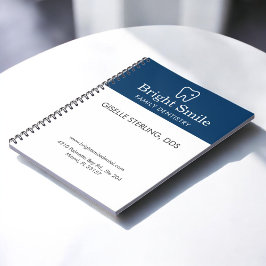 Family Dentistry Dentist Navy Blue White Notizblock