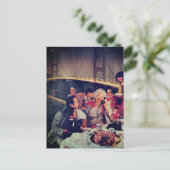 Family Dining at the Bridge Postkarte (Stehend Vorderseite)