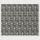 Family Dog Portrait Geschenkpapier (Flach)