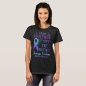 Family Domestic Violence Awareness Purple Ribbon T-Shirt (Vorne ganz)
