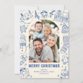 Family Doodle Foto Weihnachten (Vorderseite)