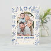 Family Doodle Foto Weihnachten (Stehend Vorderseite)
