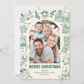 Family Doodle Foto Weihnachten (Vorderseite)