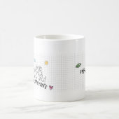 Family Doodle Niedliche Kinder Hand Zeichnend Kaffeetasse (Mittel)