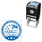 Family Eagle 1776–2026 Patriotic Address Seal Mark Permastempel (Beispiel)