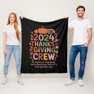 Family Erntedank 2024 Crew Türkei Matching Fleecedecke