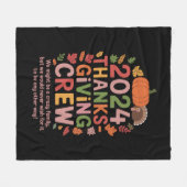 Family Erntedank 2024 Crew Türkei Matching Fleecedecke (Vorderseite (Horizontal))