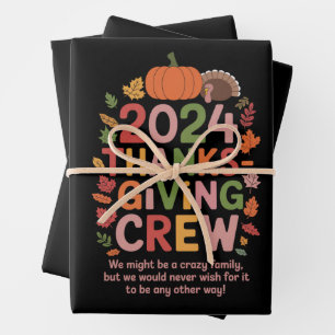 Family Erntedank 2024 Crew Türkei Matching Geschenkpapier Set