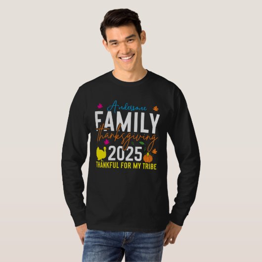 Family Erntedank 2025 Shirt | Editable Türkei (Vorne ganz)