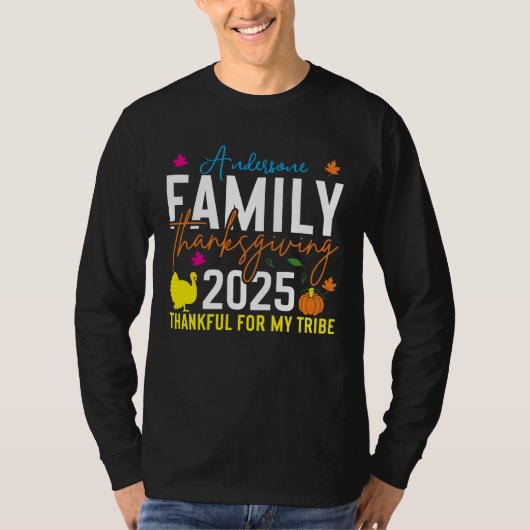 Family Erntedank 2025 Shirt | Editable Türkei (Vorderseite)