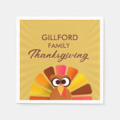 Family Erntedank Personalisiert Paper Napkin Serviette (Vorderseite)