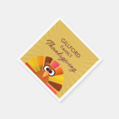 Family Erntedank Personalisiert Paper Napkin Serviette (Ecke)