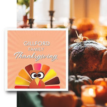 Family Erntedank Personalisiert Paper Napkin