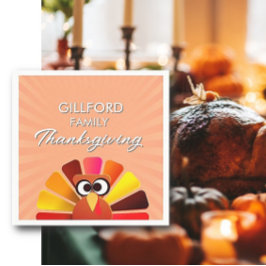 Family Erntedank Personalisiert Paper Napkin Serviette