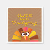 Family Erntedank Personalisiert Paper Napkin Serviette (Vorderseite)