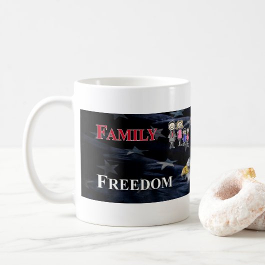 family, firearms, freedom and felines mug kaffeetasse (Mit Donut)