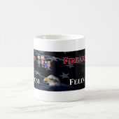 family, firearms, freedom and felines mug kaffeetasse (Mittel)