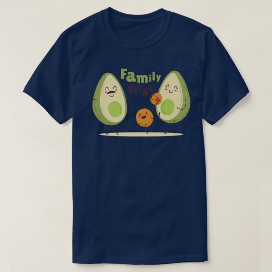 Family first Avocado T-Shirt (Design vorne)