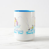 Family Fishin' Fun Zweifarbige Tasse (Mittel)
