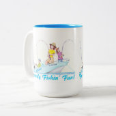 Family Fishin' Fun Zweifarbige Tasse (Vorderseite Links)
