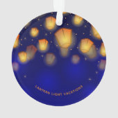 Family Floating Lanterns Vacation Tree Ornament (Rückseite)