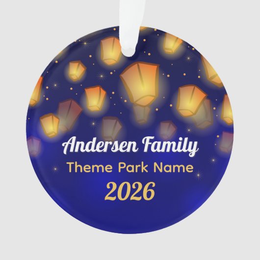 Family Floating Lanterns Vacation Tree Ornament (Vorderseite)