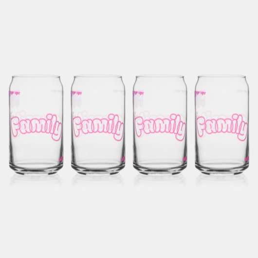 Family Flower Mug Dosenglas (Vorderseite)