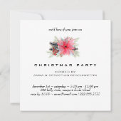 *~* Family FOTO AP20 Poinsettia Weihnachtsfest Par Einladung (Rückseite)