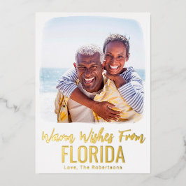 Family Foto Beach Weihnachtskarte Aquarell Fossil Folien Feiertagskarte