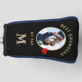 Family Foto Best Granddad Heart Custom Monogram Golf Headcover (Vorderseite)