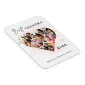 Family Foto Bestes Oma je Herz Gestalt 8 Foto Magnet (Rechte Seite)