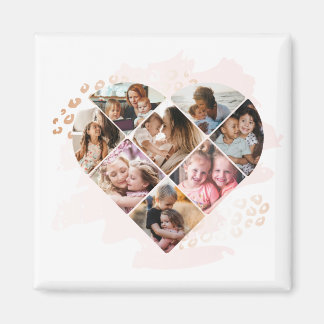 Family Foto Bestes Oma je Herz Gestalt 8 Foto Magnet