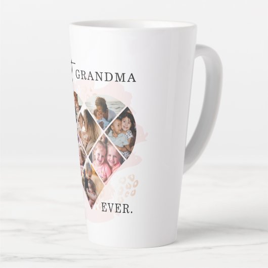 Family Foto Bestes Oma je Herz Gestalt 8 Foto Milchtasse (Rechte Ecke)