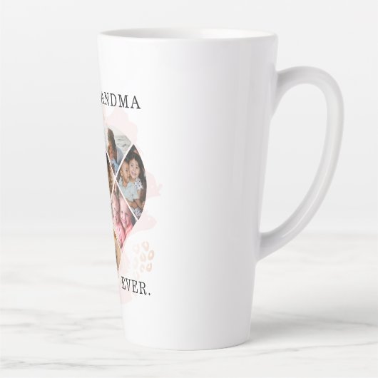 Family Foto Bestes Oma je Herz Gestalt 8 Foto Milchtasse (Rechts)