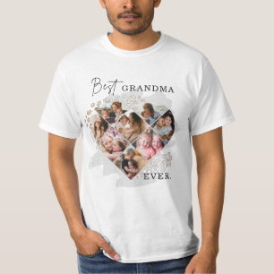 Family Foto Bestes Oma je Herz Gestalt 8 Foto T-Shirt