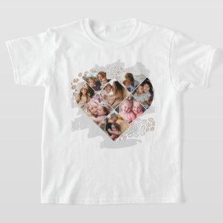 Family Foto Bestes Oma je Herz Gestalt 8 Foto T-Shirt